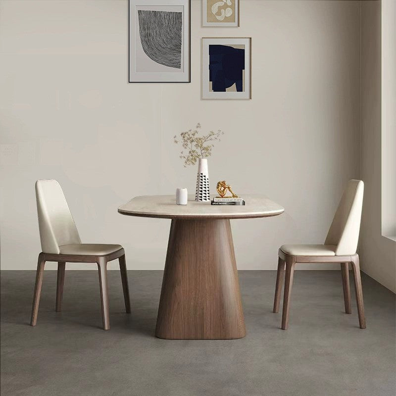 Japandi Sintered Stone Dining Table Chair Set
