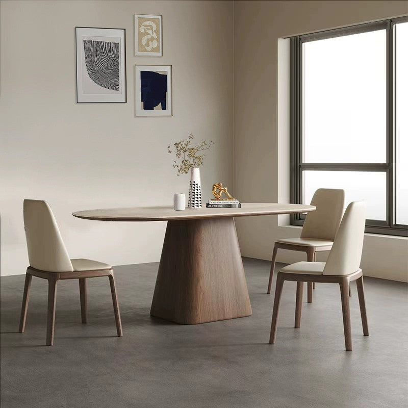 Japandi Sintered Stone Dining Table Chair Set