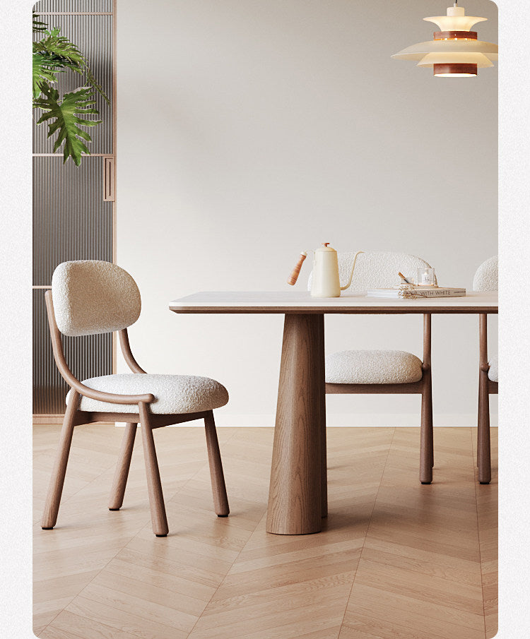Solid Wood Sintered Stone Dining Table